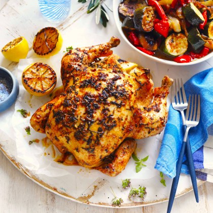 BBQ Roast Lemon and Oregano Chicken